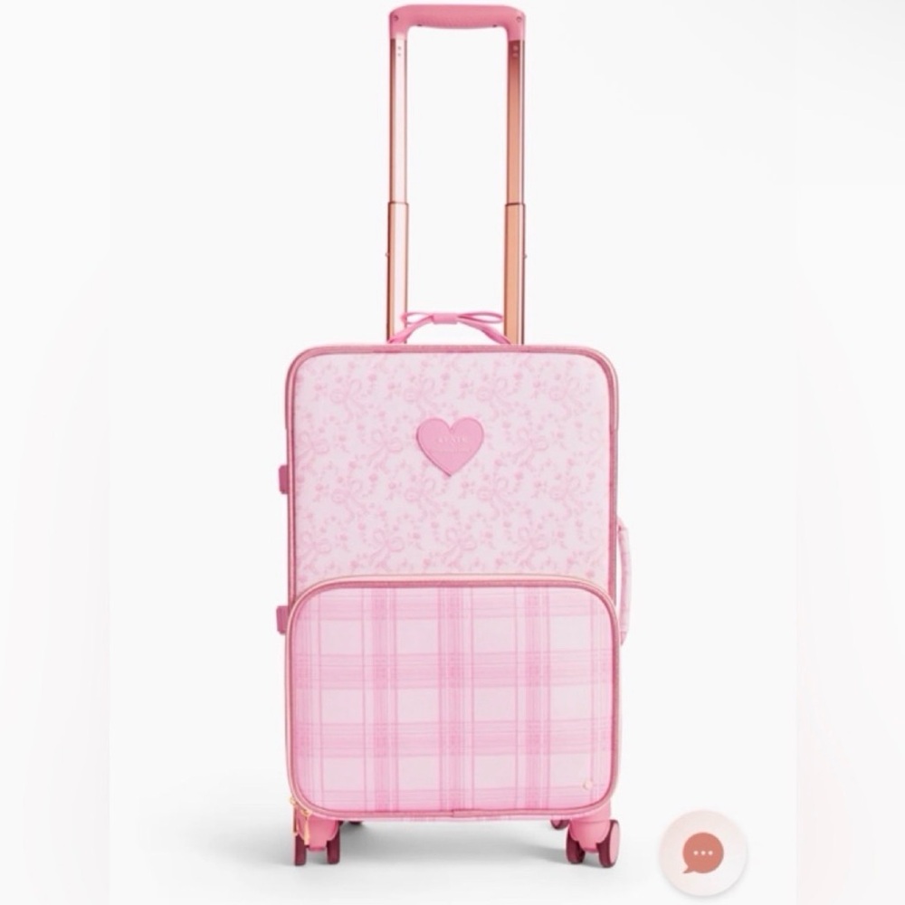 Pink LoveshackFancy Rolling Carry-On Luggage